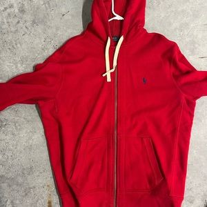 Polo Ralph Lauren Red zipper hoddie